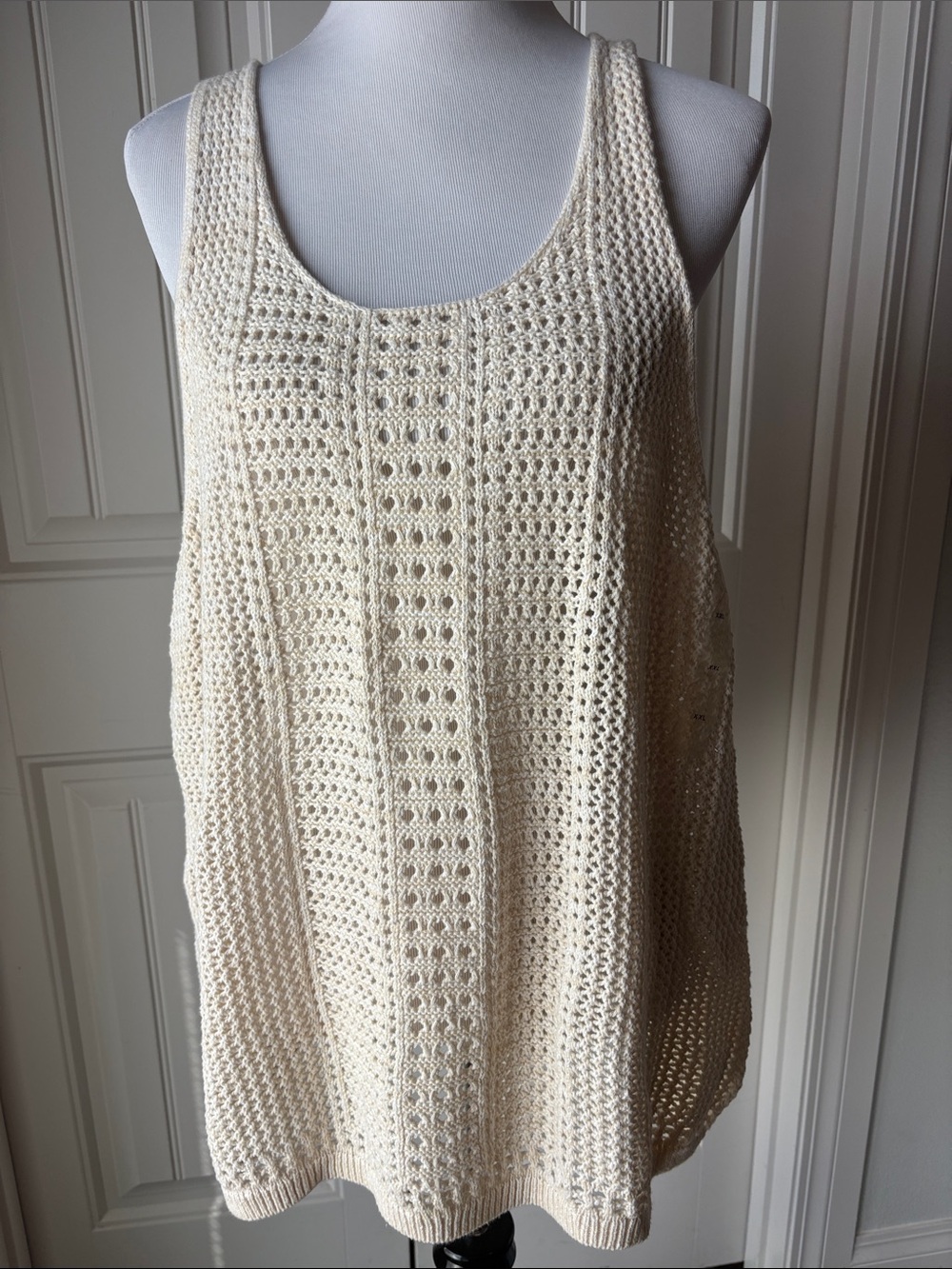 GAP Cream Crochet Knit Tank Top